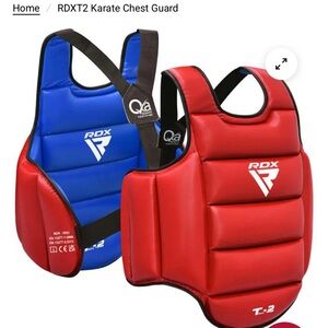 Brand NEW RDX Kids Karate Chest Guard in Red and Blue set of 2